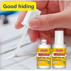 Office Mate Whitex Aqua Fast Dry Correction Fluid - 15ml